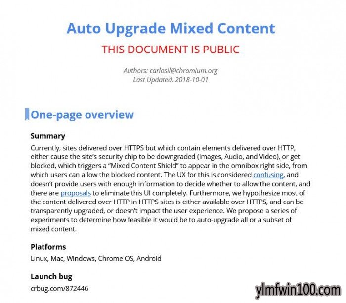 Chrome 正在进行将混合内容自动更新成 HTTPS 的实验